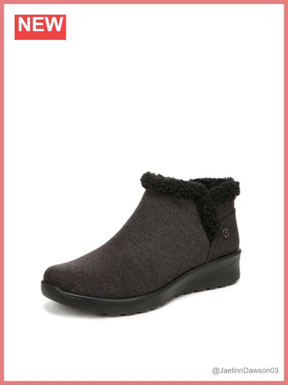 Stretch Twill Ankle Booties with Side Zipper Round Toe Wedge Heel